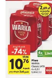 Intermarche Piwo Warka Classic 1478 oferta