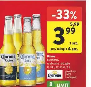 Intermarche Piwo CORONA wybrane rodzaje oferta