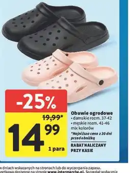 Intermarche Obuwie ogrodowe oferta