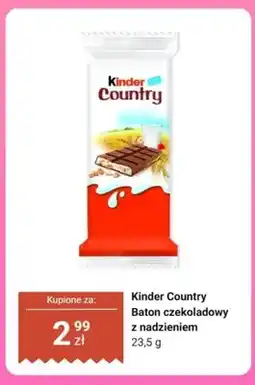 Biedronka Baton czekoladowy z nadzieniem Kinder Country oferta