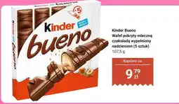 Biedronka Wafel pokryty mleczną czekoladą wypełniony nadzieniem 5 sztuk Kinder Bueno oferta