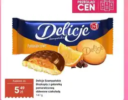 Biedronka Biszkopty z galaretką pomarańczową oblewane czekoladą oferta