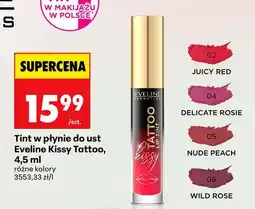 Biedronka Tint w płynie do ust Eveline Kissy Tattoo 02 Juicy Red oferta