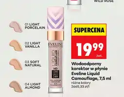 Biedronka Wodoodporny korektor w płynie Eveline Liquid Camouflage 01 Light Porcelain oferta