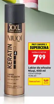 Biedronka Lakier do włosów Niuqi Keratin oferta