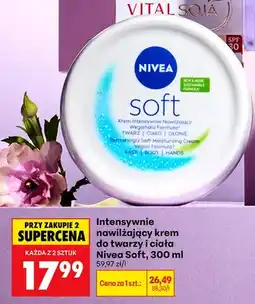 Biedronka Intensywnie nawilżający krem do twarzy i ciała Nivea Soft oferta