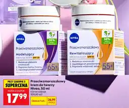 Biedronka Przeciwzmarszczkowy krem do twarzy Nivea Modelujący 65+ na dzień SPF 30 oferta