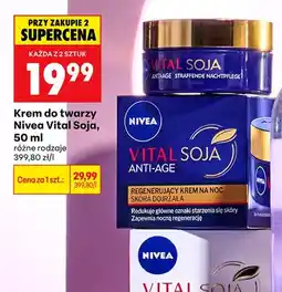Biedronka Krem do twarzy Nivea Vital Soja Anti-Age Regenerujący na noc oferta