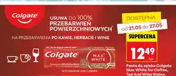Biedronka Pasta do zębów Colgate Max White For Coffee, Tea And Wine Stains oferta