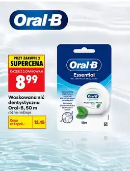 Biedronka Woskowana nić dentystyczna Oral-B Essential Floss Mint oferta