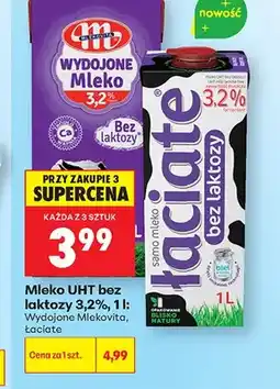 Biedronka Mleko UHT bez laktozy 3,2% Wydojone Mlekovita oferta