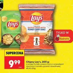Biedronka Chipsy Lay's o smaku frytek z sosem curry z orzeszkami ziemnymi oferta