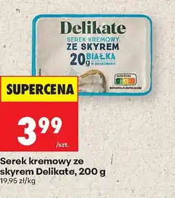 Biedronka Serek kremowy ze skyrem Delikate oferta