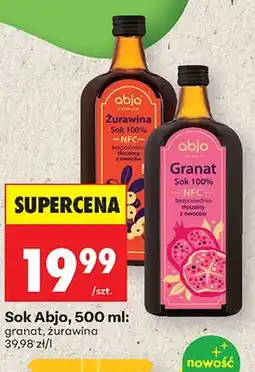 Biedronka Sok Abjo żurawina oferta