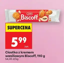 Biedronka Ciastka z kremem waniliowym Lotus Biscoff oferta