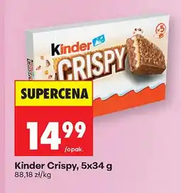 Biedronka Batoniki Kinder Crispy 5-pak oferta