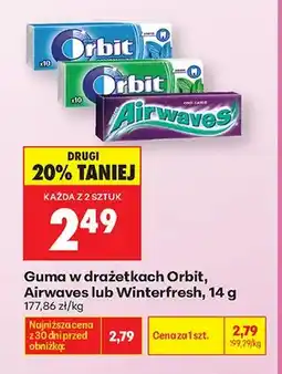 Biedronka Guma w drażetkach Airwaves oferta