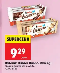 Biedronka Batoniki Kinder Bueno czekolada mleczna 3-pak oferta