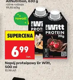 Biedronka Napój proteinowy Dr Witt Cherry Chocolate Cookie oferta