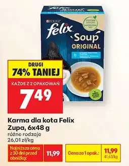 Biedronka Karma dla kota Felix Zupa 6-pak oferta