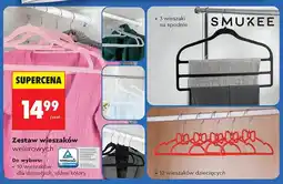 Biedronka Zestaw 10 wieszaków welurowych dla dorosłych SMUKEE oferta
