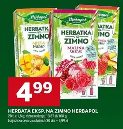 Stokrotka Herbata ekspresowa na zimno Herbapol Mięta Mango 20-pak oferta