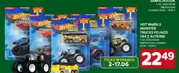 Stokrotka Pojazd 1:64 z autkiem HOT WHEELS MONSTER TRUCKS oferta