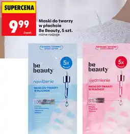 Biedronka Maski do twarzy w płachcie Be Beauty, 5 szt oferta