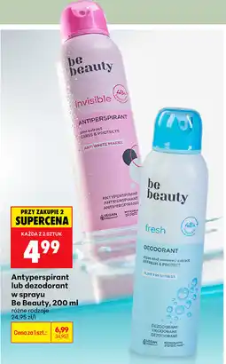 Biedronka Antyperspirant lub dezodorant w sprayu Be Beauty oferta