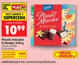 Biedronka Ptasie Mleczko E.Wedel, 340 g różne rodzaje oferta