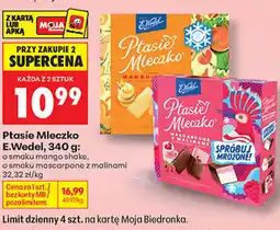 Biedronka Ptasie Mleczko E.Wedel, 340 g: o smaku mango shake, o smaku mascarpone z malinami oferta
