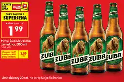 Biedronka Piwo Żubr, butelka zwrotna oferta