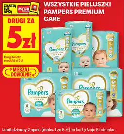 Biedronka Wszystkie pieluszki Pampers Premium Care oferta
