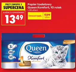Biedronka Papier toaletowy Queen Komfort, 10 rolek oferta