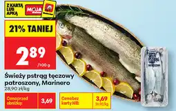 Biedronka Świeży filet z pstrąga tęczowego łososiowego ze skórą Marinero oferta