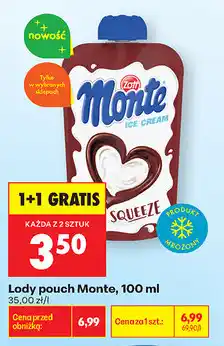 Biedronka Lody pouch Monte oferta
