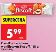 Biedronka Ciastka z kremem waniliowym Biscoff oferta