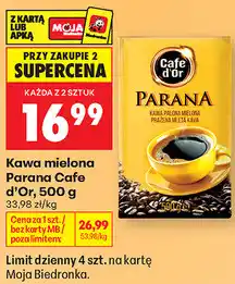 Biedronka Kawa mielona Parana Cafe d'Or oferta