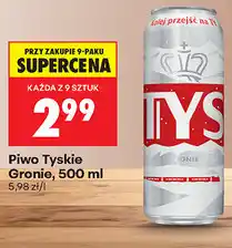 Biedronka Piwo Tyskie Gronie oferta