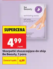 Biedronka Skarpetki złuszczające do stóp Be Beauty, 1 para oferta