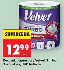 Biedronka Ręcznik papierowy Velvet Turbo oferta