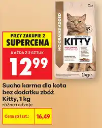 Biedronka Sucha karma dla kota bez dodatku zbóż Kitty oferta