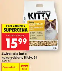 Biedronka Żwirek dla kota kukurydziany Kitty oferta
