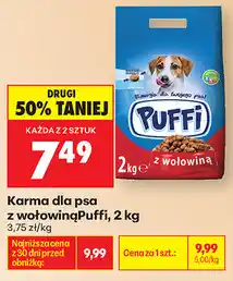 Biedronka Karma dla psa z wołowinąPuffi oferta