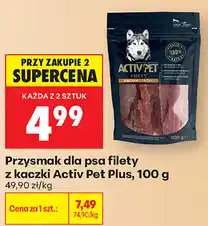 Biedronka Przysmak dla psa filety z kaczki Activ Pet Plus oferta