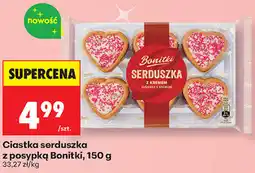 Biedronka Ciastka serduszka z posypką Bonitki oferta