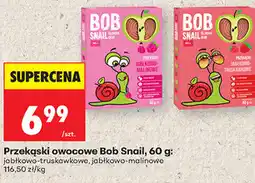 Biedronka Przekąski owocowe Bob Snail, 60 g oferta