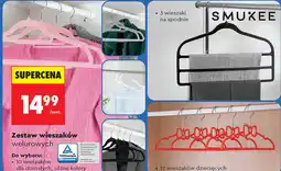 Biedronka Zestaw wieszaków welurowych oferta