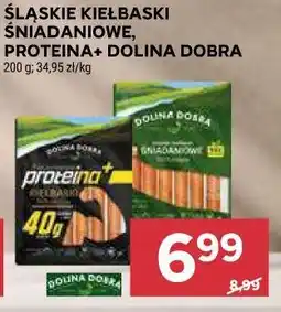 Stokrotka ŚLĄSKIE KIEŁBASKI ŚNIADANIOWE, PROTEINA+ DOLINA DOBRA oferta