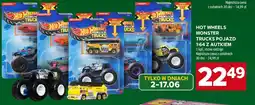 Stokrotka Hot Wheels Monster Trucks Pojazd 1:64 z autkiem oferta